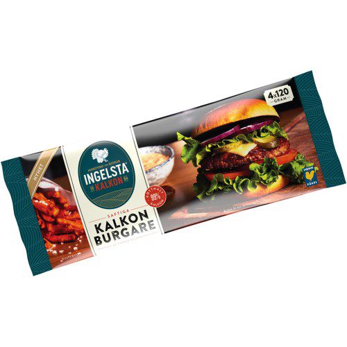 Kalkonburgare 120g 4-p Ingelsta kalkon