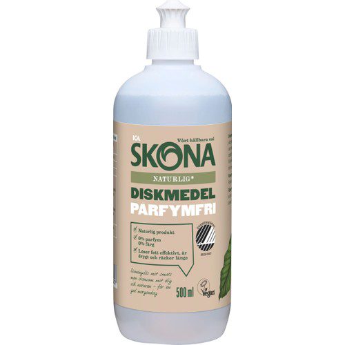 Diskmedel Parfymfri Ekologisk 500ml Miljömärkt ICA