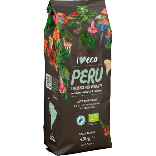 Kaffe Peru Hela bönor Ekologisk 450g ICA I love eco