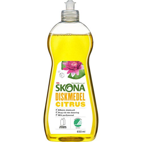 Diskmedel Citrus 650ml Miljömärkt ICA Skona
