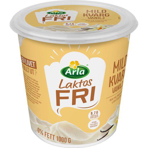 Kvarg mild Vanilj laktosfri 1000g Arla