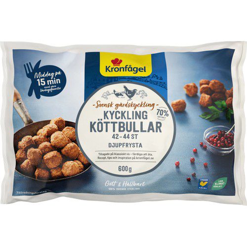 Kycklingköttbullar 600g Kronfågel