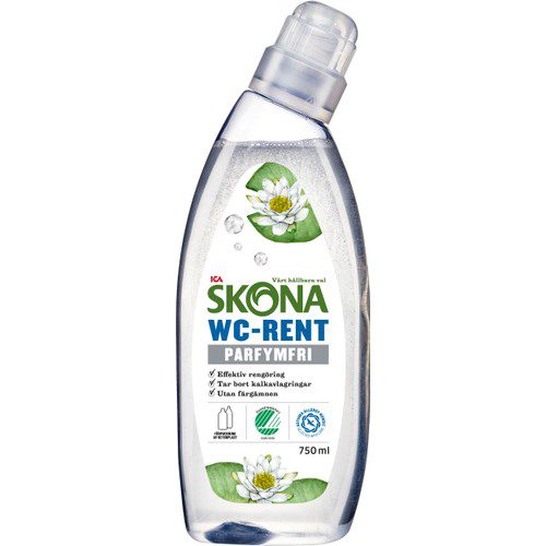 Rengöringmedel Bad WC-rent Parfymfri 750ml Miljömärkt ICA Skona