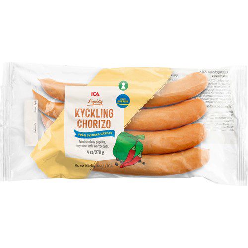 Kycklingkorv Chorizo 270g ICA