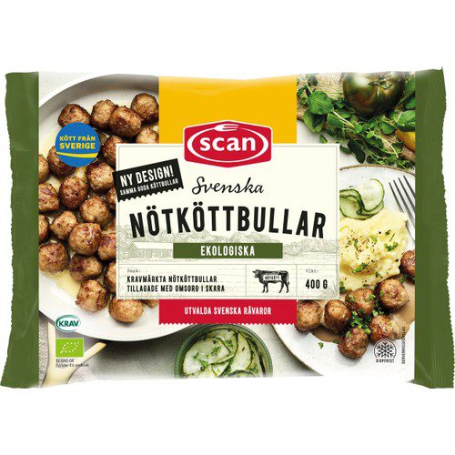 Nötköttbulle Ekologisk Fryst 40og Scan