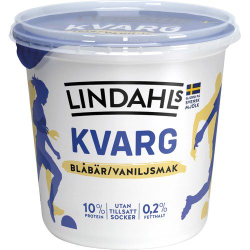 Kvarg Blåbär & vanilj 900g Lindahls
