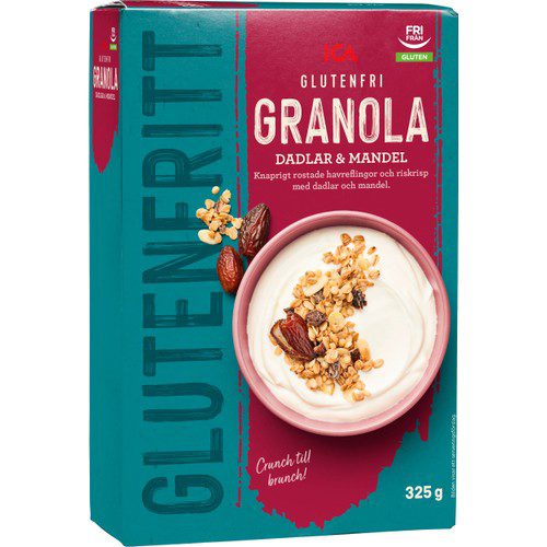 Granola dadlar o mandel 325g ICA