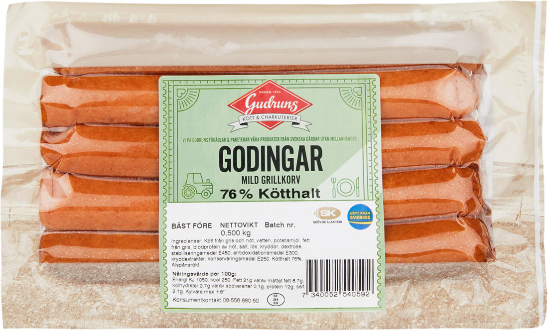Grillkorv Goding 500g Gudruns