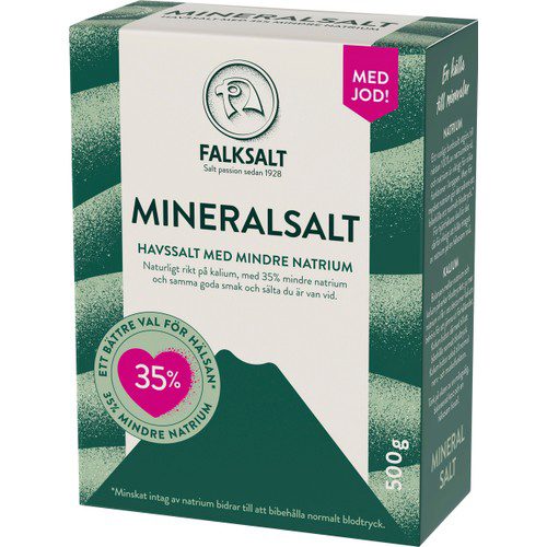 Havssalt Finkornigt Mindre Natrium 500g Falksalt