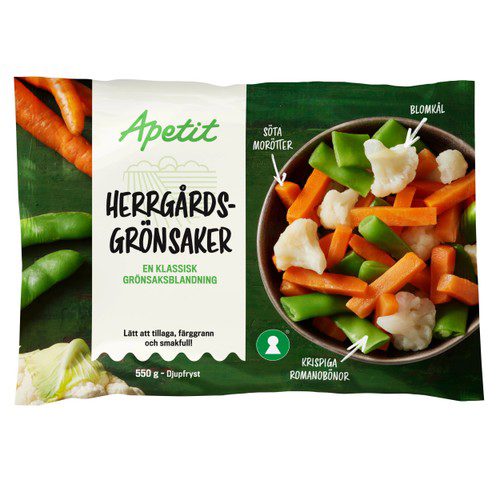 Herrgårdsgrönsaker 550g Apetit