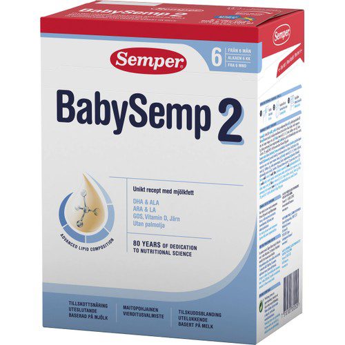 Tillskottsnäring BabySemp 2 6M 800g Semper