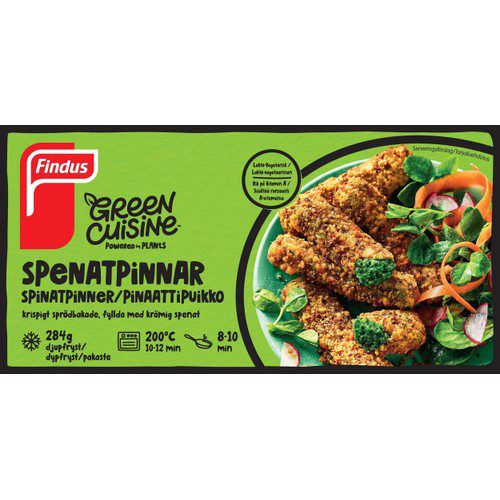Spenatpinnar 284g Green Cuisine