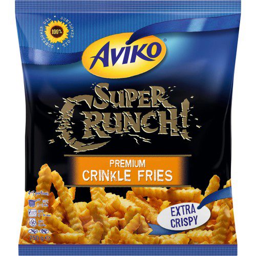 Pommes Frites Super Crunch Premium Crinkle Fryst 750g Aviko