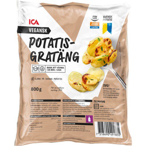 Vegansk potatisgratäng 800g ICA
