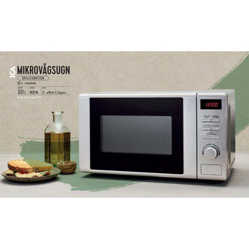 Mikrovågsugn med grill Silver ICA Cook & Eat 