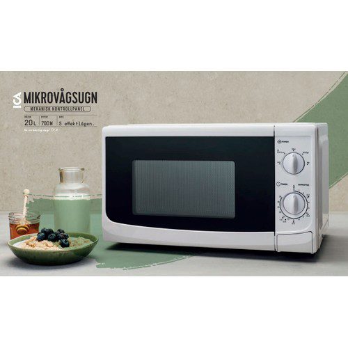 Mikrovågsugn Vit 20l ICA Cook & Eat