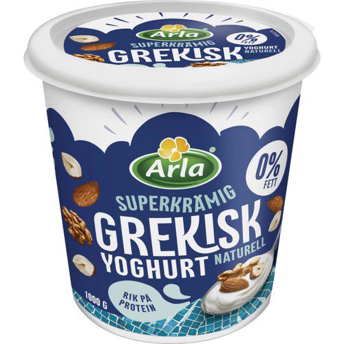 Yoghurt Grekisk Naturell 0,2% 1000g Arla