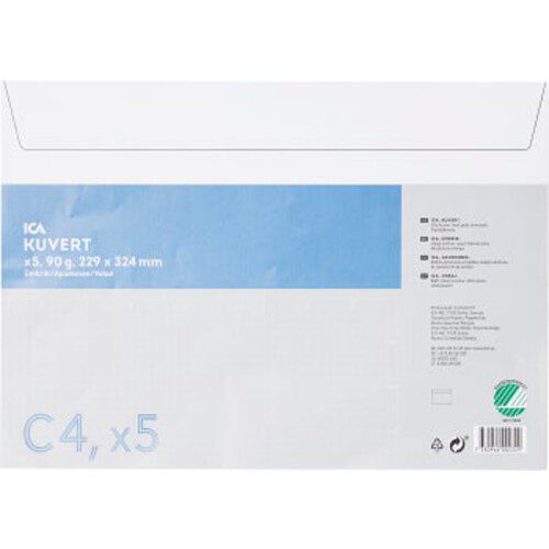 Kuvert Vit C4 5-p ICA Home