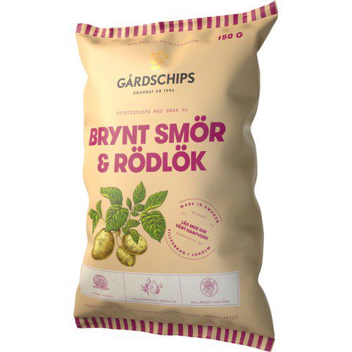 Potatischips Brynt Smör & Rödlök