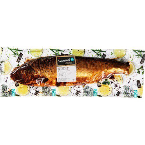 Varmrökt Lax hel ca 1.6kg ICA