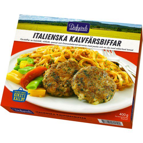 Italienska Kalvfärsbiffar 400g Dafgård