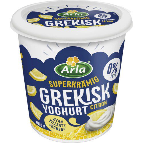 Grekisk Yoghurt Citron 0,2% 1000g Arla