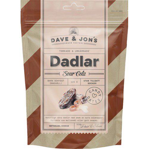 Dadlar Sour Cola 125g Dave & Jon's