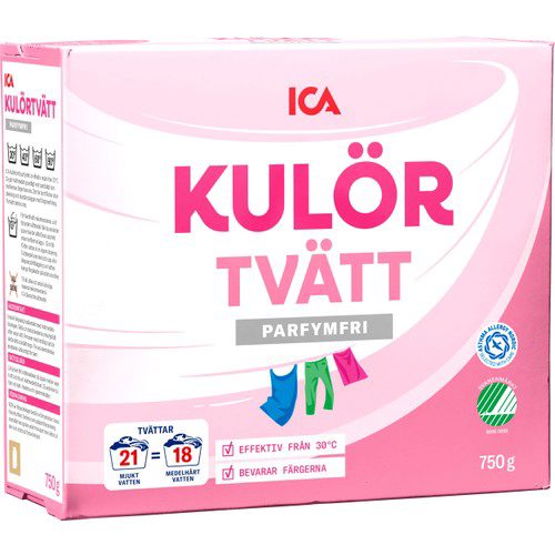 Tvättmedel kulör parfymfri 750g ICA