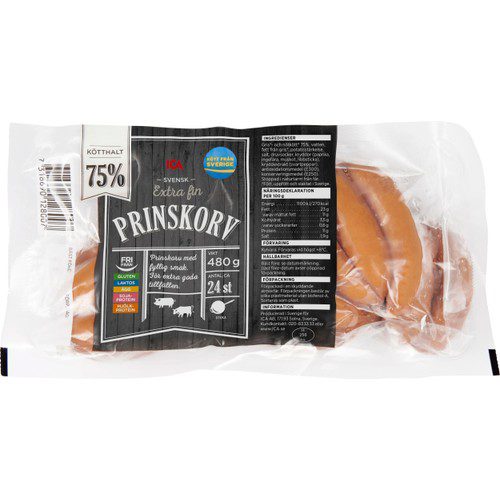 Extra Fin Prinskorv 480g ICA