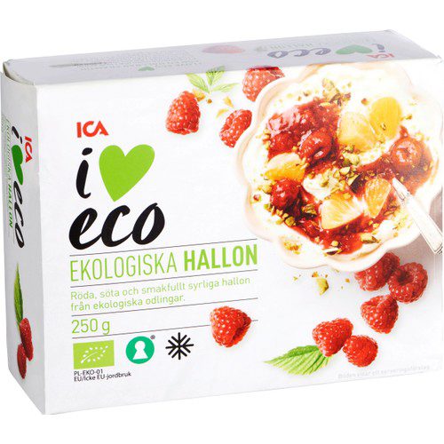 Hallon Fryst Ekologisk 250g ICA I love eco