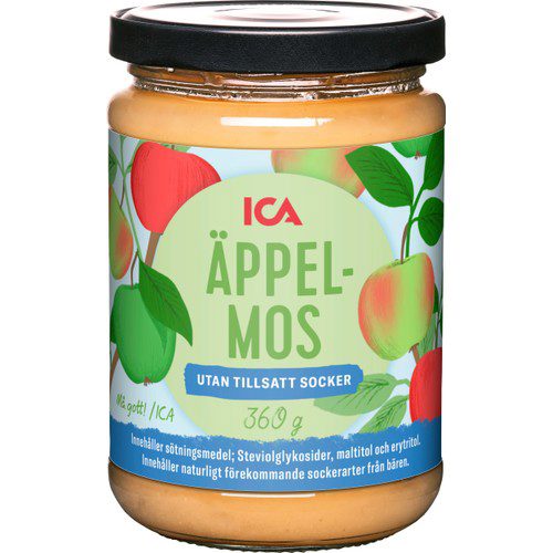 Äppelmos Utan tillsatt socker 360g ICA