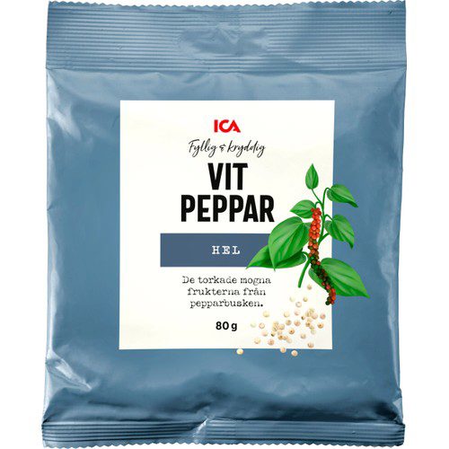 Vitpeppar Hel 80g ICA