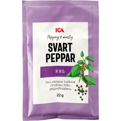 Svartpeppar Hel 22g ICA