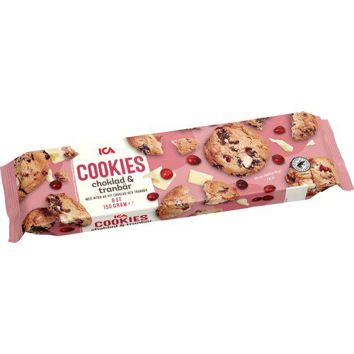 Cookies Vit choklad & tranbär 150g ICA