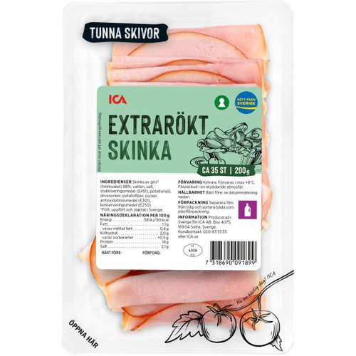 Skinka Extrarökt 200g ICA