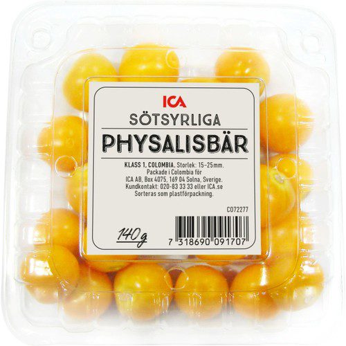 Skalad physalis 140g Klass 1 ICA