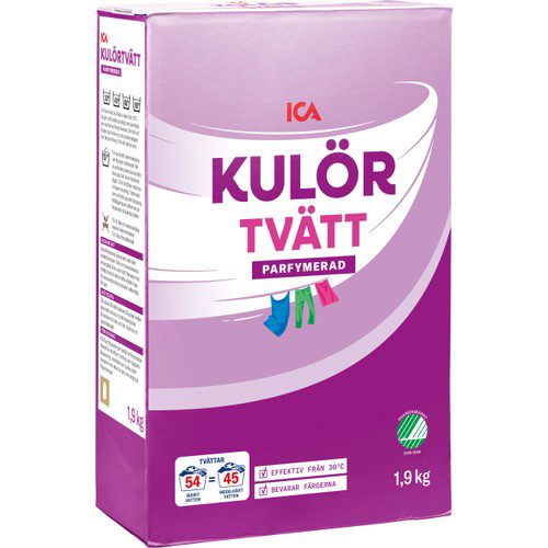 Tvättmedel Kulörtvätt 1,9kg Miljömärkt ICA