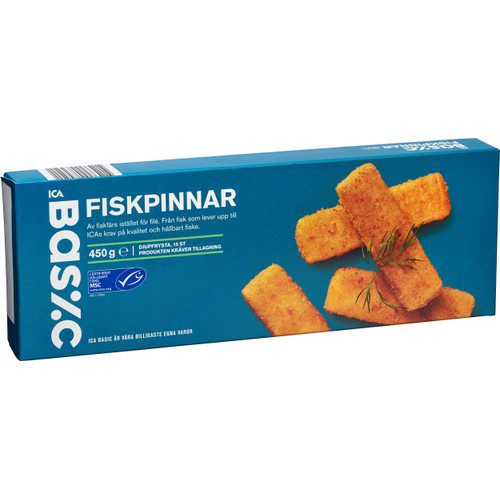 Fiskpinnar Fryst 15-p 450g ICA Basic