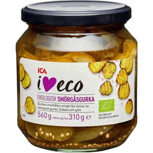 Gammaldags gurka Skivad Ekologisk 360g ICA I love eco