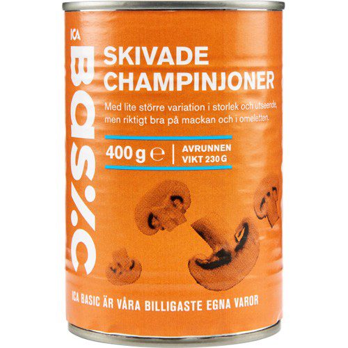Champinjoner Skivade 400g ICA Basic