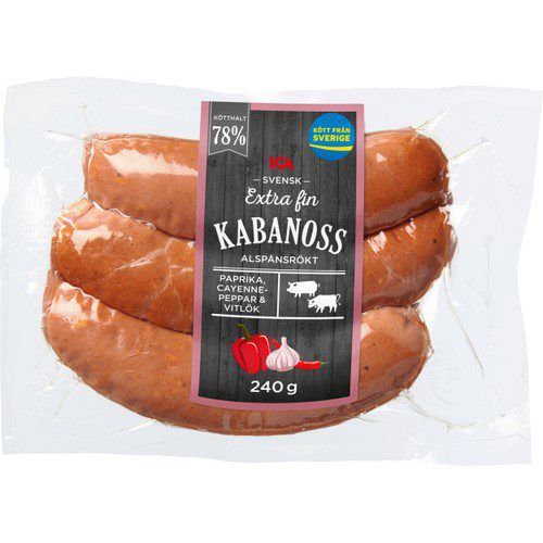 Kabanoss 78% kötthalt 240g ICA