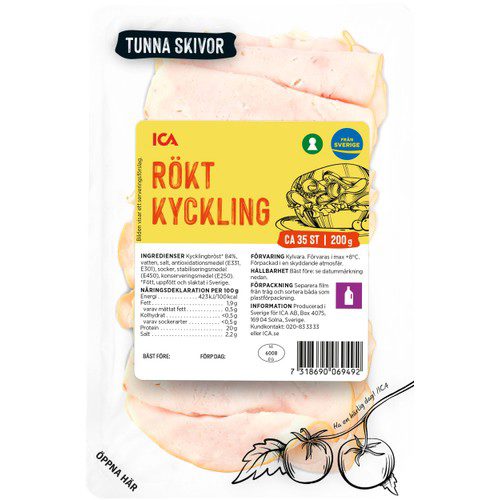 Kyckling Rökt 200g ICA