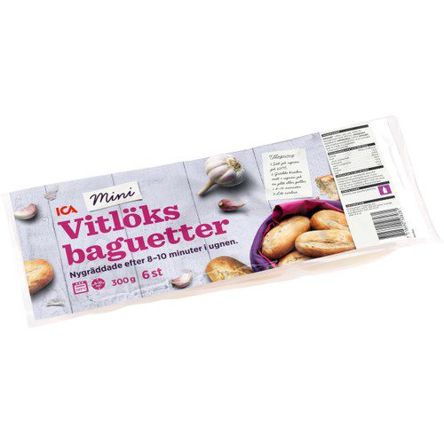 Minibaguetter vitlök 300g ICA