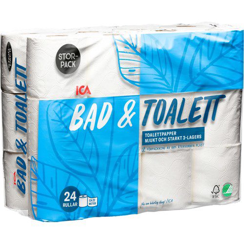 Bad & toalett Toalettpapper 24-p Miljömärkt ICA