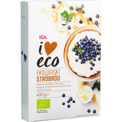 Ekologiskt ströbröd 400g Miljömärkt ICA I love eco
