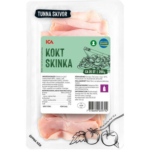 Skinka Kokt 200g ICA