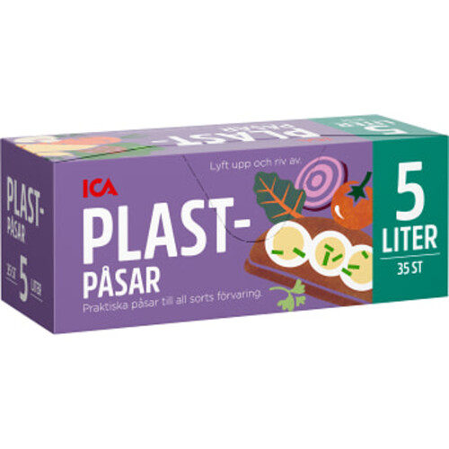 Plastpåsar 5l 35st ICA