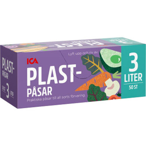 Plastpåsar 3l 50st ICA