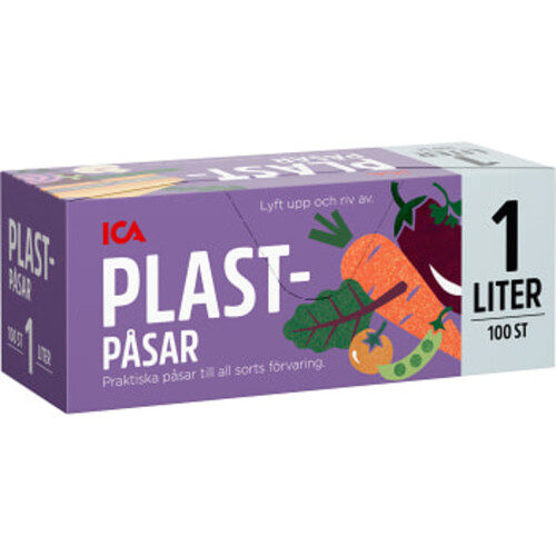 Plastpåsar 1l 100st ICA