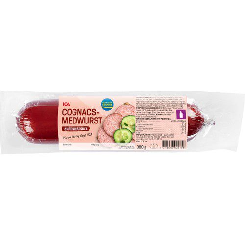 Cognacsmedwurst Röd 300g ICA